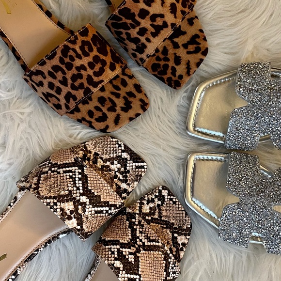 Trendy Square Toe Leopard Print Sandals - Picture 12 of 13